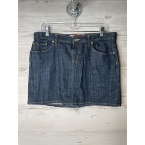 Gap Jeans Denim Skirt Womens 10 Blue‎ Stretch Classic 5 Pocket Casual 2000s
